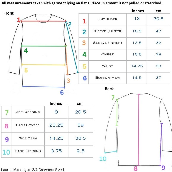 Lauren Manoogian Sz 1 Small Celadon 3/4 Sleeve Crewneck Sweater Tee Alpaca NWT - Picture 12 of 14